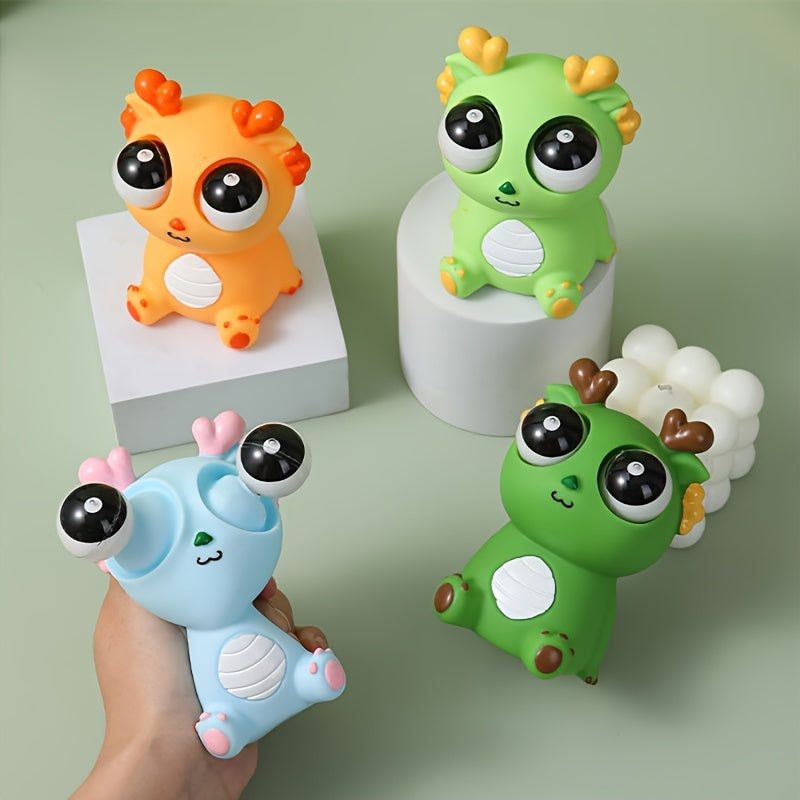 Squeeze Dragon Pop Out Eyes Toys, Eye Popping Dragon Stress Relief Squeezy Toy | Gift for her & Him | Perfect for Your Cuties