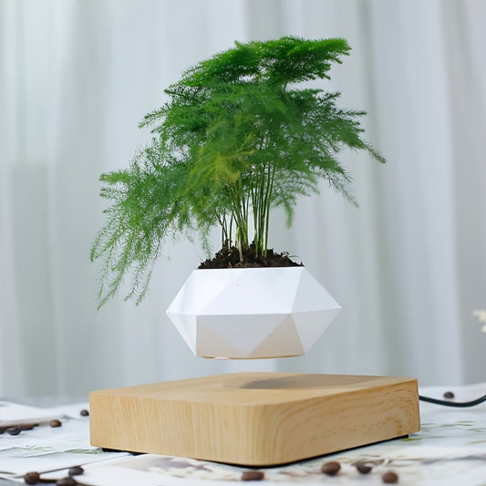 Modern Chinese Style Magnetic Levitating Floating Bonsai ABS Plastic Craft Plant Pot Flower Pot Vase For Home Wedding Decoration Party Gifts